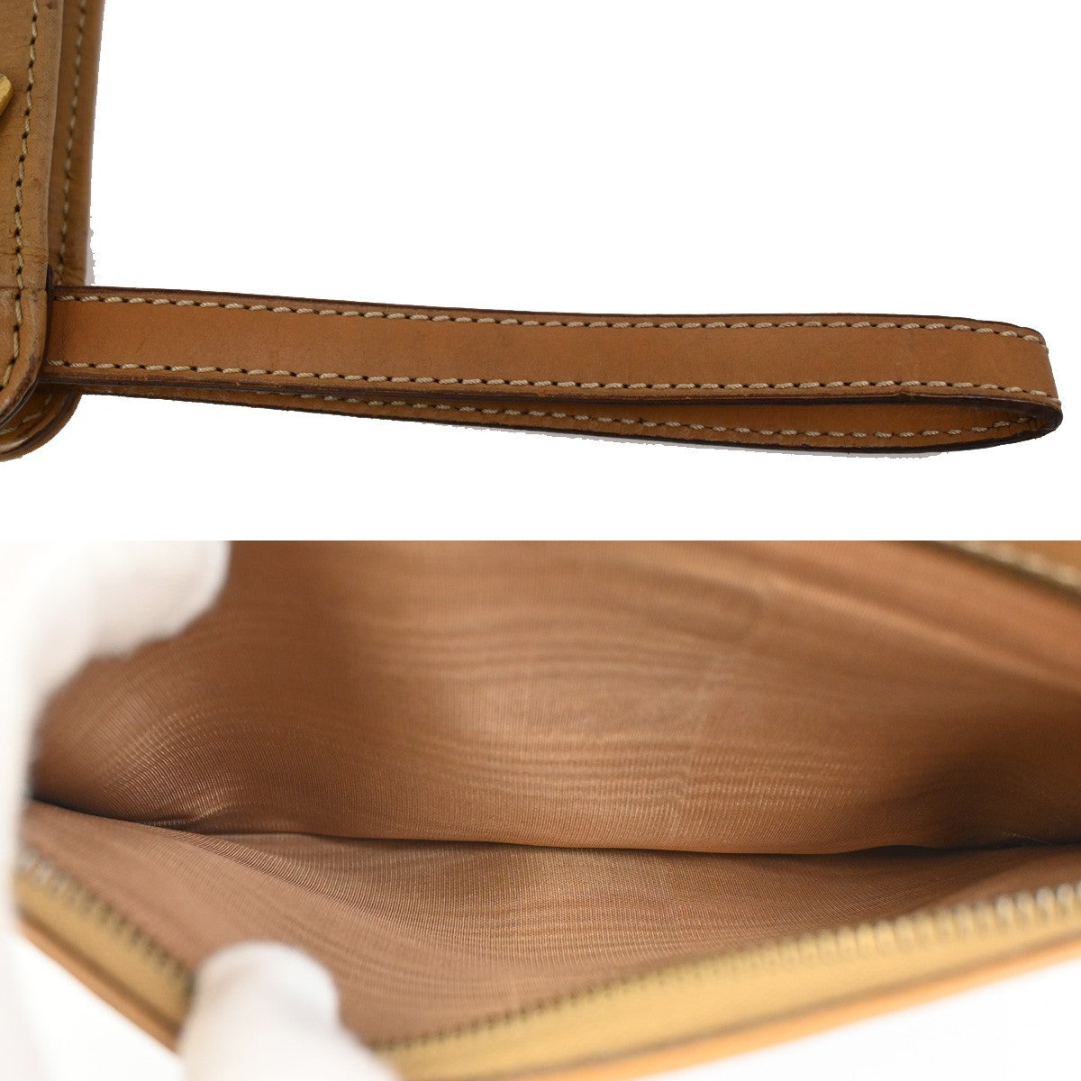 Celine Macadam Pochette Canvas and Leather, BROWN, CANVAS, Clutche & pouche