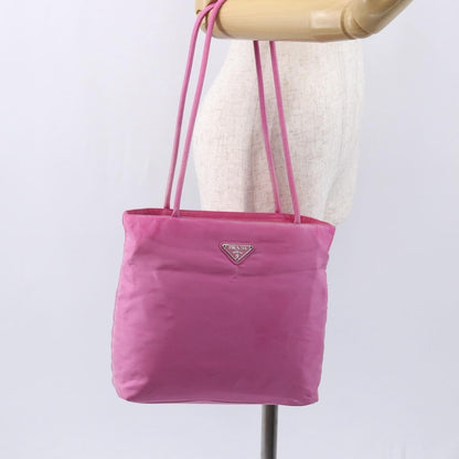 Prada Vintage Zip Tote Tessuto, PINK, NYLON, Tote bag