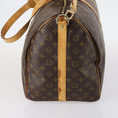 Louis Vuitton Keepall Bandouliere Bag Monogram Canvas, BROWN, CANVAS, Travel bag
