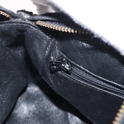 Chanel Vintage Front Pocket Camera Bag Quilted Suede, BLACK, SUEDE, Shoulder bag