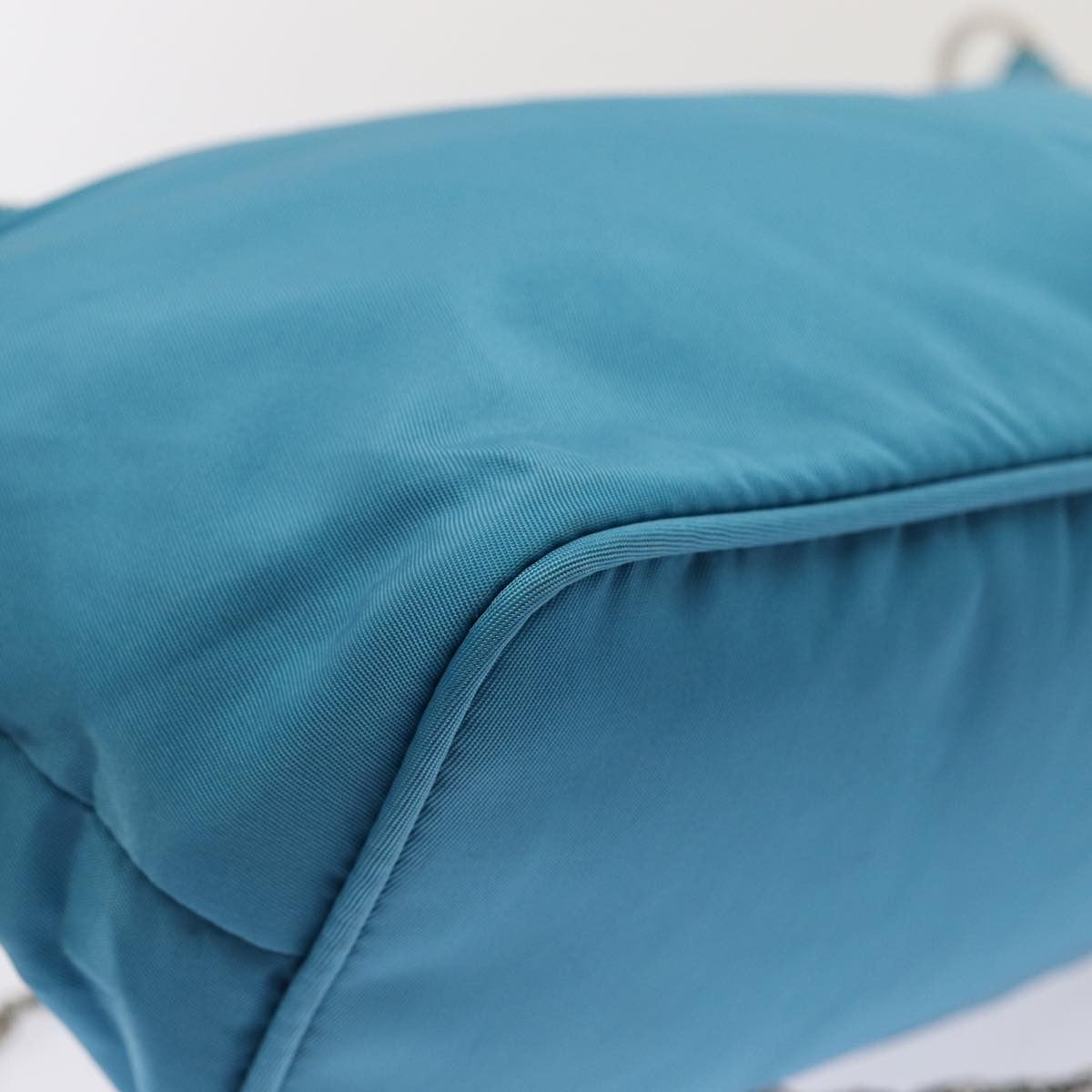 Prada Vintage Chain Shoulder Bag Tessuto, BLUE, NYLON, Shoulder bag