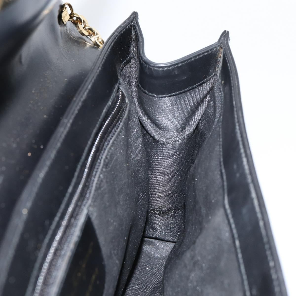 Salvatore Ferragamo Gancini Chain Shoulder bag Leather, BLACK, LEATHER, Shoulder bag