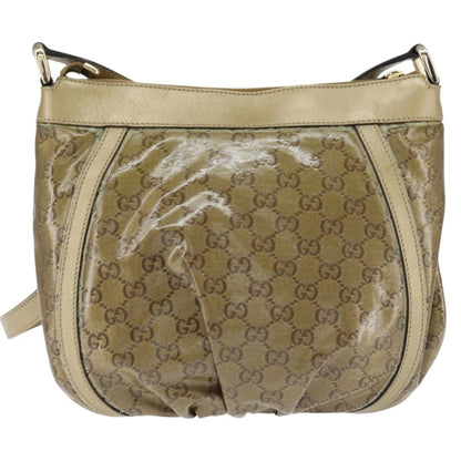 Gucci D Ring Messenger Bag GG Coated Canvas, GOLD, CANVAS, Shoulder bag