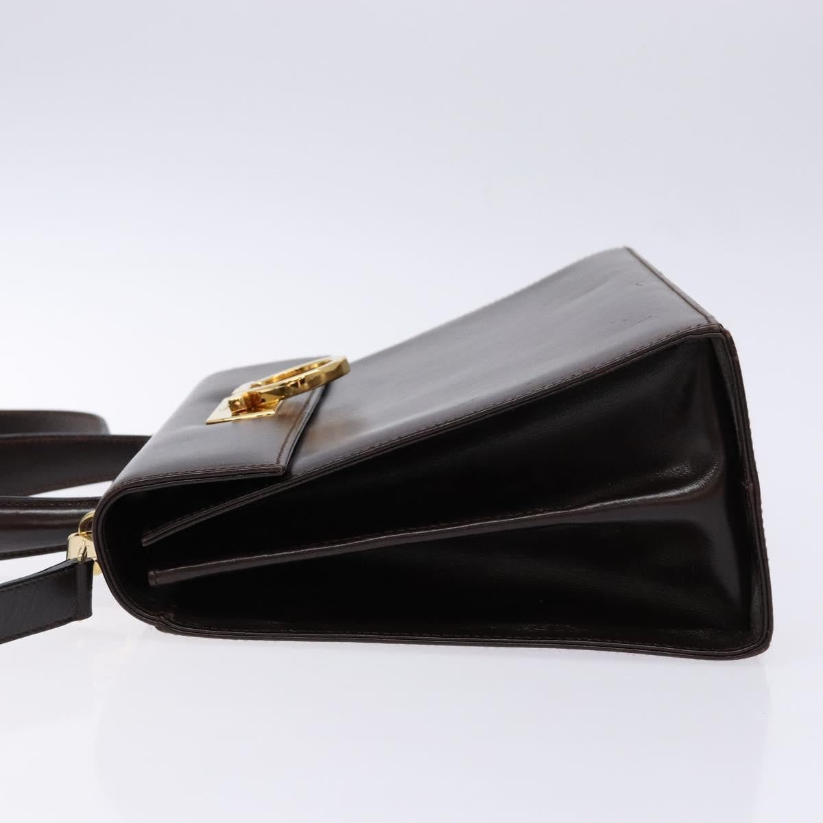 Salvatore Ferragamo Convertible Top Handle Bag Leather, BROWN, LEATHER, Handbag