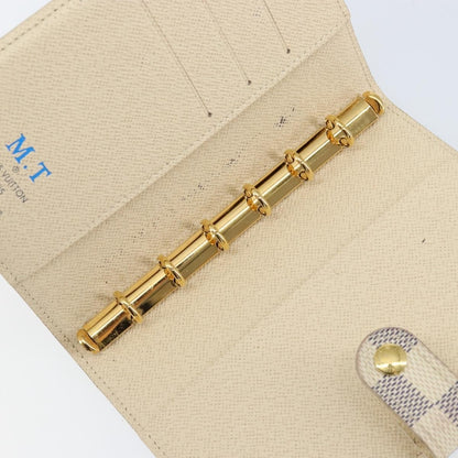 Louis Vuitton Agenda Cover Damier Azur, WHITE, CANVAS, Toiletry Case