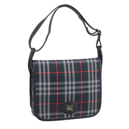 Burberry Nova Check Tote Leather, NAVY, CANVAS, Tote bag