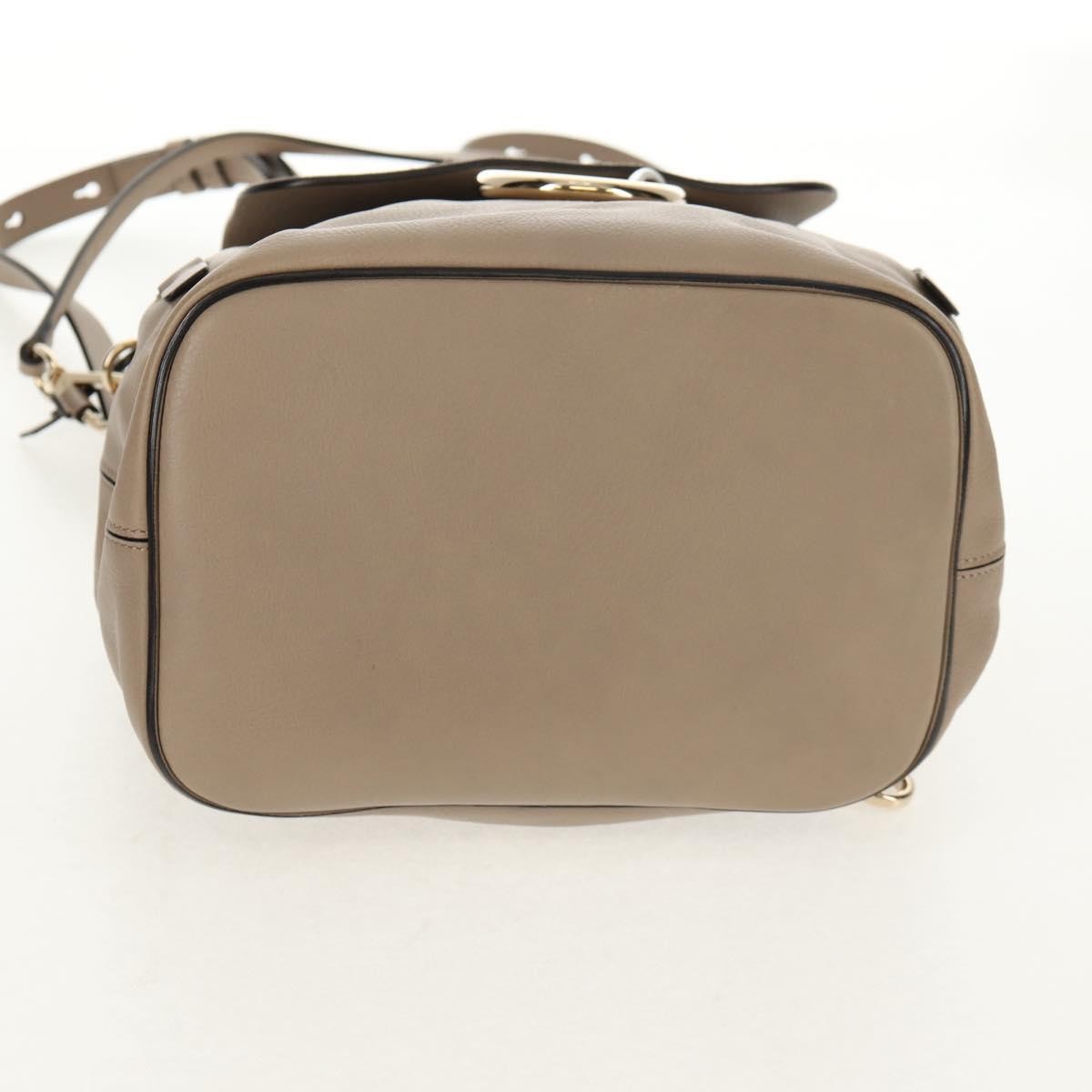Chloe Faye Backpack Leather and Suede, BEIGE, LEATHER, Backpack