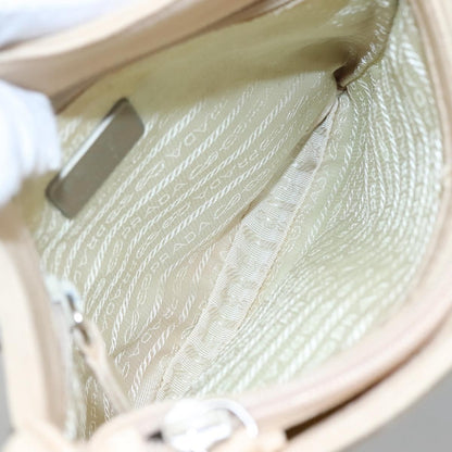 Prada Zip Messenger Canvas, BEIGE, CANVAS, Shoulder bag