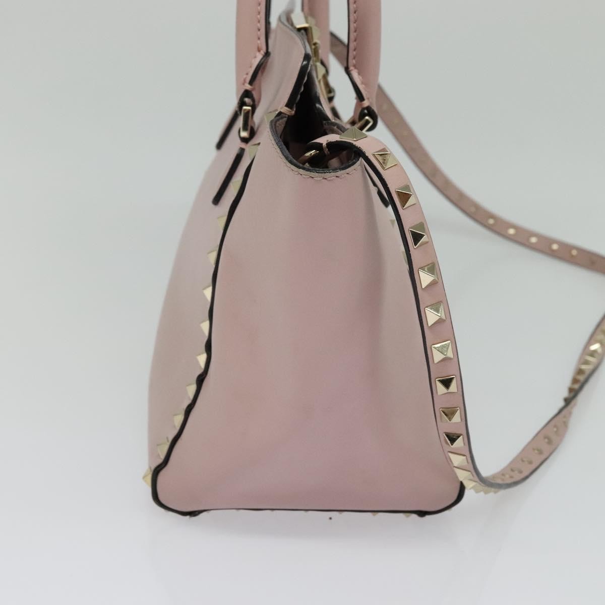Valentino Garavani Rockstud Tote Rigid Leather, PINK, LEATHER, Tote bag