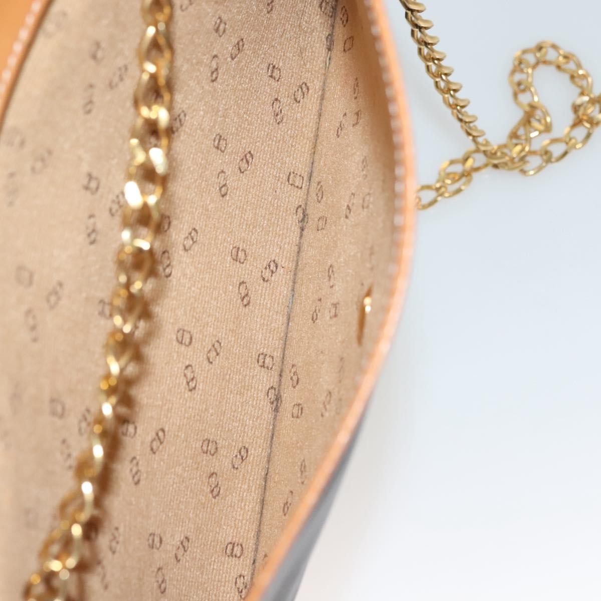 Christian Dior Vintage CD Chain Flap Shoulder Bag Canvas, BLACK, PVC, Shoulder bag