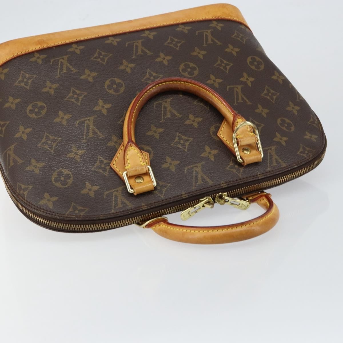 Louis Vuitton Alma Handbag Monogram Canvas, BROWN, CANVAS, Handbag