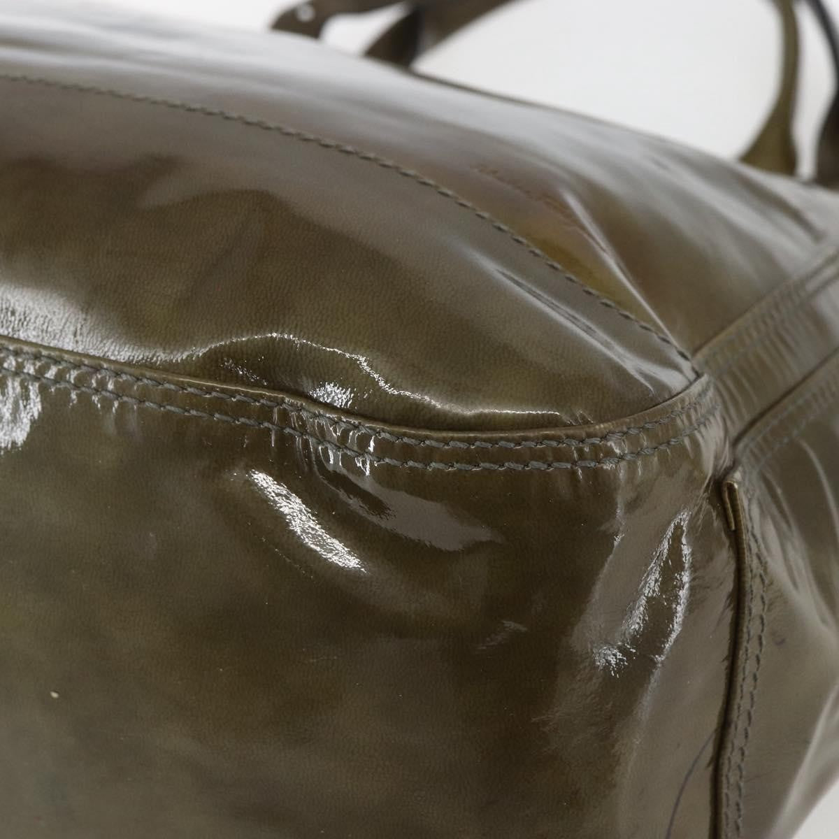 Salvatore Ferragamo Vintage Tote bag Leather, GREEN, PATENT_LEATHER, Tote bag