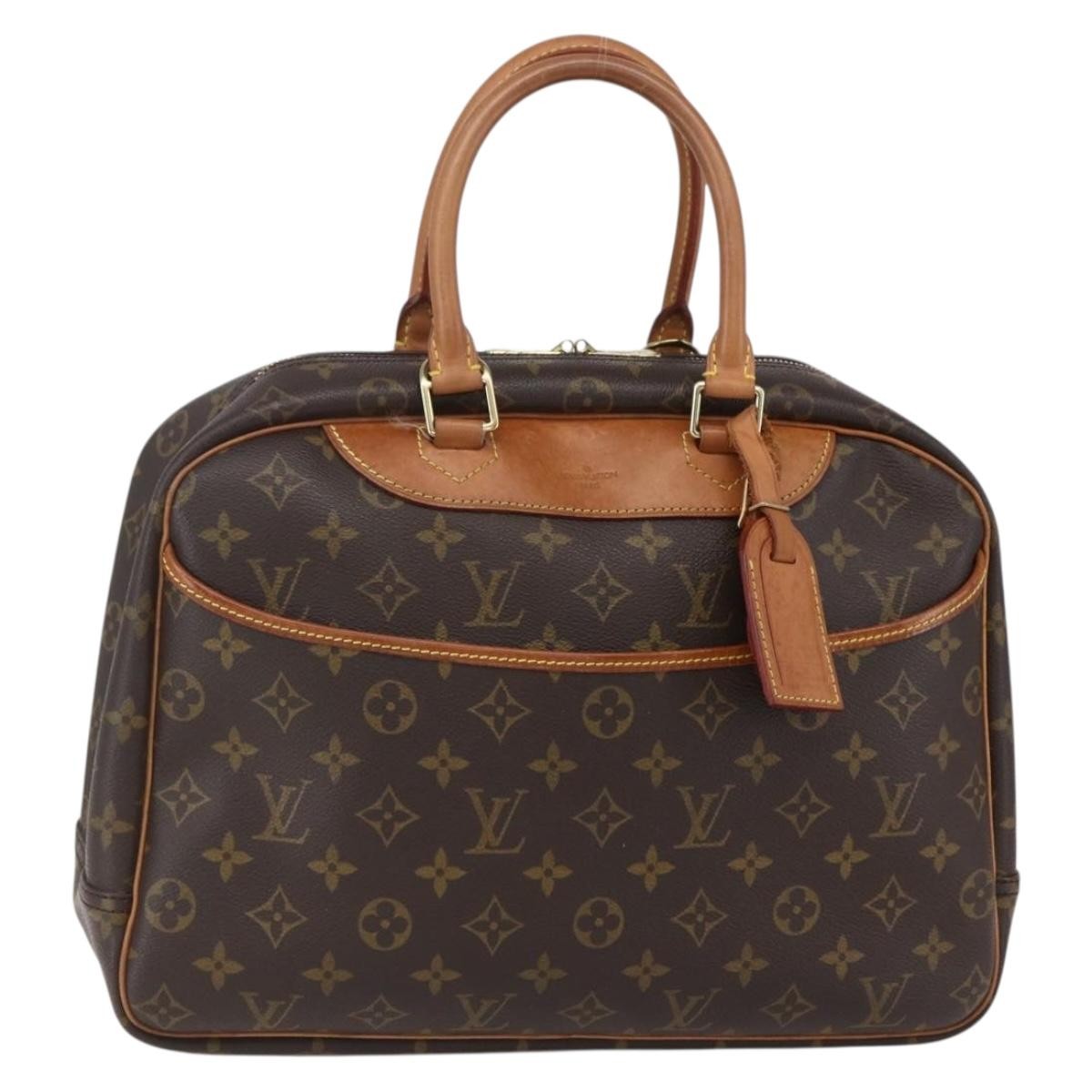 Louis Vuitton Deauville Handbag Monogram Canvas, BROWN, CANVAS, Handbag