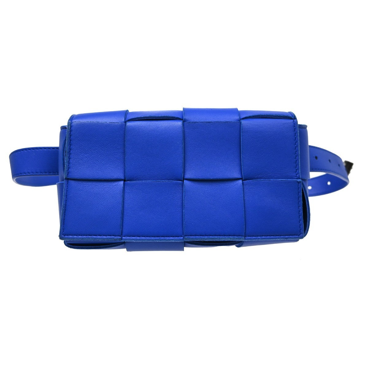 Bottega Veneta Cassette Belt Bag Maxi Intrecciato Leather, Blue, Leather, Clutch