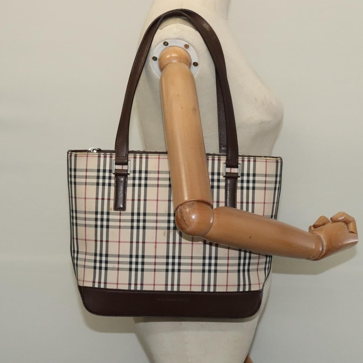 Burberry Nova Check Tote canvas check pattern, BEIGE, CANVAS, Tote bag