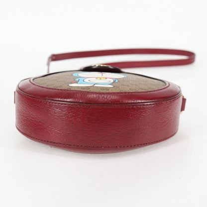 Gucci Doraemon Round Shoulder Bag Printed Mini GG Coated Canvas, BEIGE, PVC, Shoulder bag