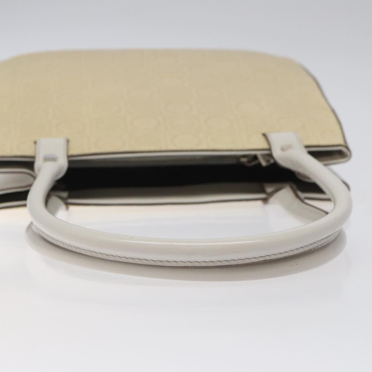Salvatore Ferragamo Gancini Shoulder Bag Leather, BEIGE, LEATHER, Shoulder bag