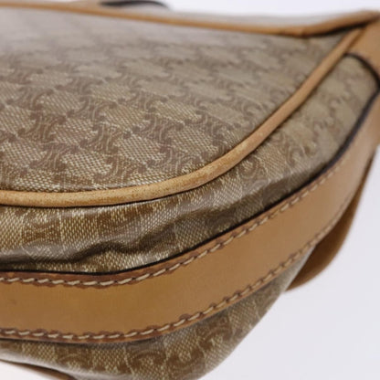 Celine Macadam Shoulder Bag PVC Leather, BEIGE, CANVAS, Shoulder bag