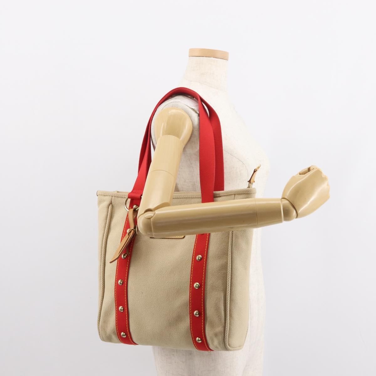 Louis Vuitton Antigua Tote Canvas, BEIGE, CANVAS, Tote bag