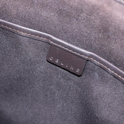 Celine Vintage Macadam Handbag Canvas, BEIGE, CANVAS, Handbag