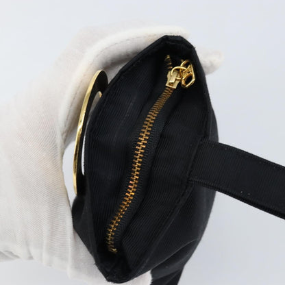 Celine Circle Logo Pouch Nylon, BLACK, NYLON, Clutche & pouche