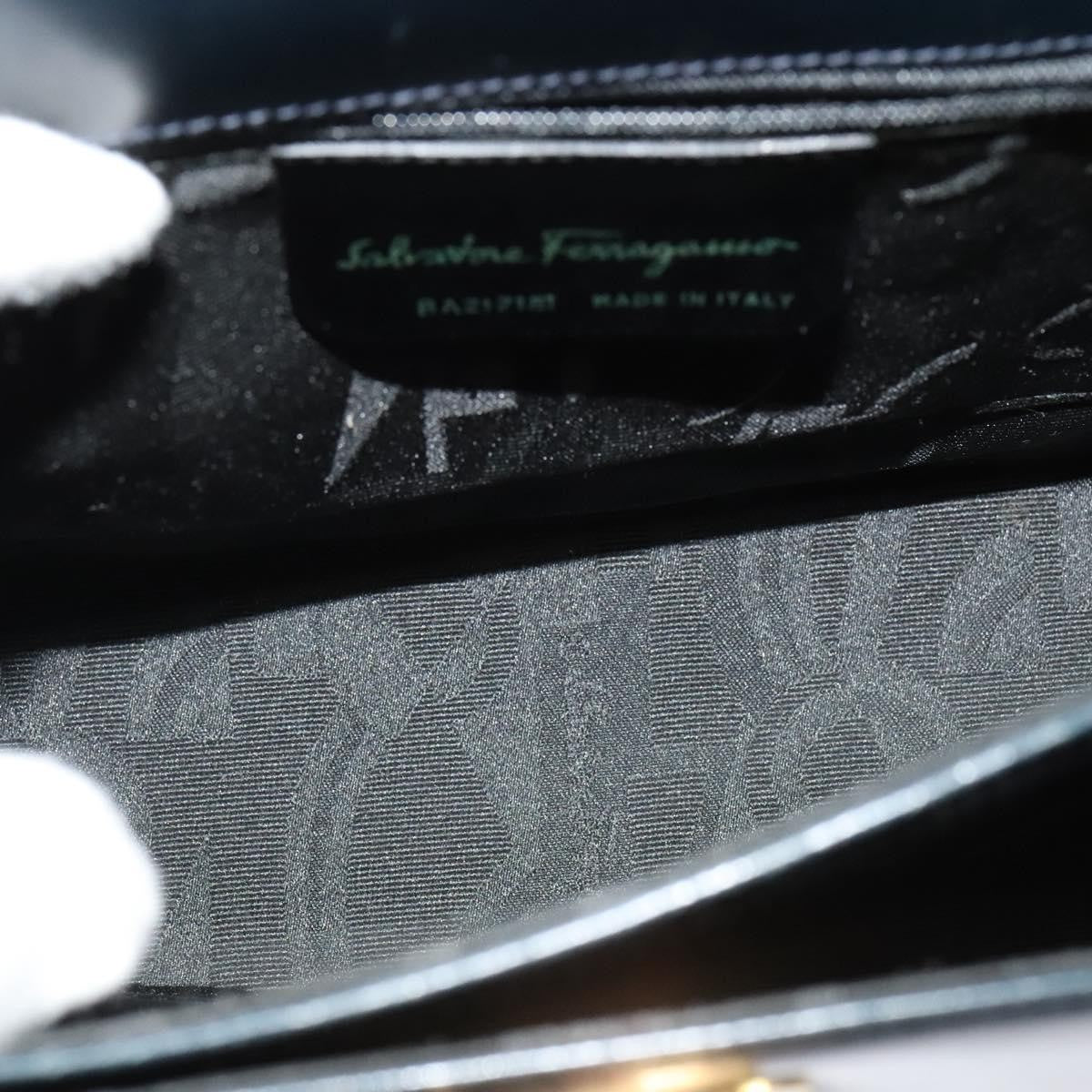 Salvatore Ferragamo Convertible Top Handle Bag Leather, NAVY, LEATHER, Handbag