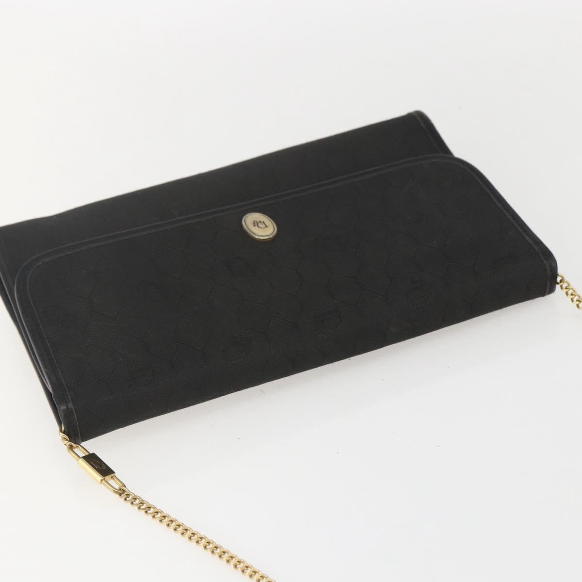 Christian Dior Vintage Honeycomb chain Canvas, BLACK, CANVAS, Clutche & pouche