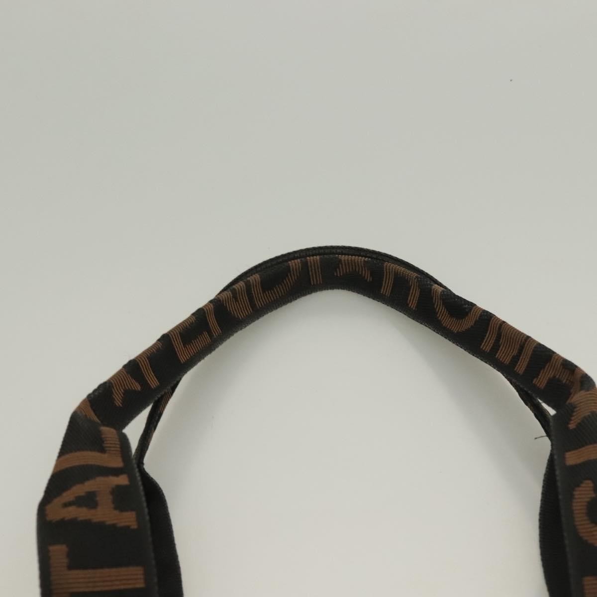 Fendi Zucca Tote bag Straw, BLACK, WOOD, Tote bag