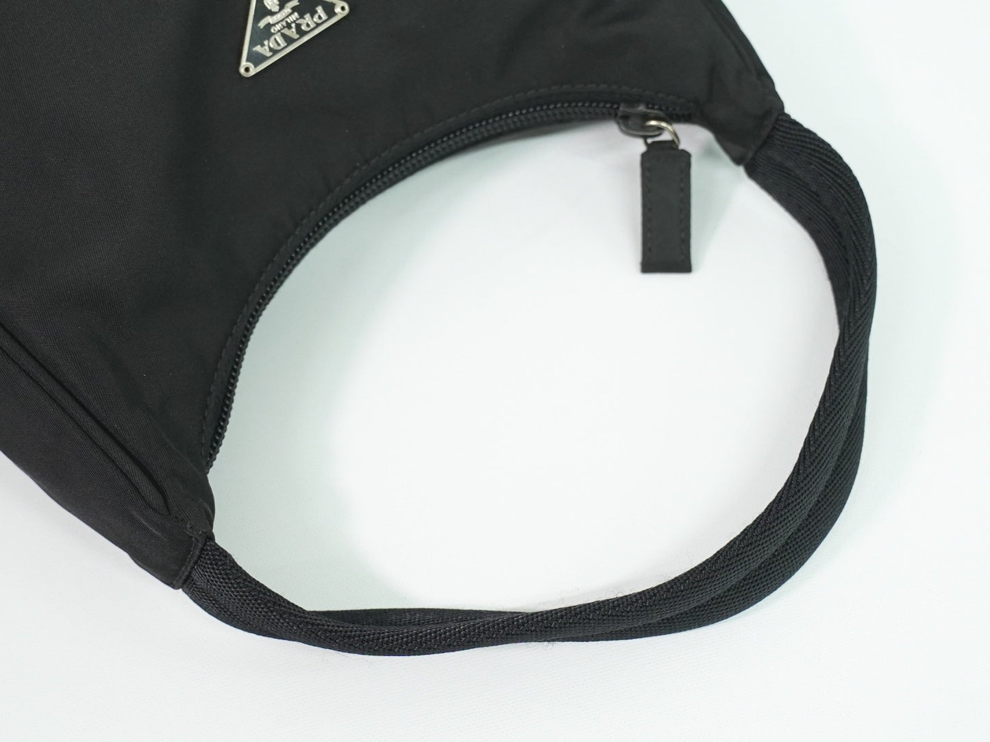 Prada Hobo Tessuto, BLACK, NYLON, Handbag