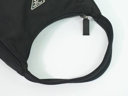 Prada Hobo Tessuto, BLACK, NYLON, Handbag