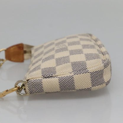 Louis Vuitton Pochette Accessoires Damier, WHITE, CANVAS, Clutche & pouche