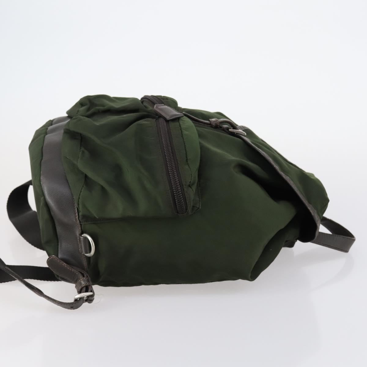 Prada Double Front Pocket Backpack Tessuto, KHAKI, NYLON, Backpack