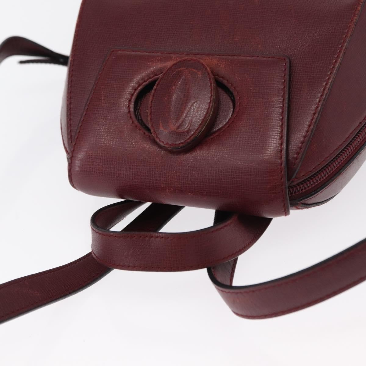 cartier Happy birthday backpack Leather, BURGUNDY, LEATHER, Backpack