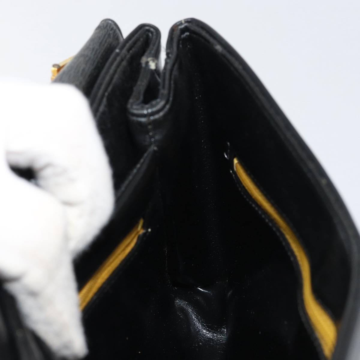 Christian Dior Vintage Chain Flap Shoulder Bag Leather, BLACK, LEATHER, Shoulder bag