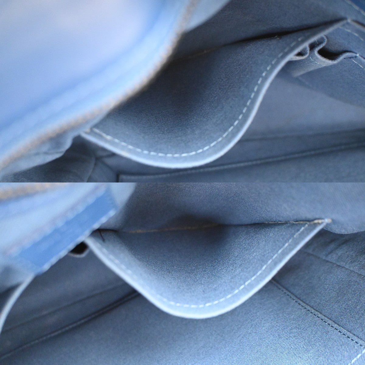 Louis Vuitton Tadao Handbag Damier Infini Leather, BLUE, LEATHER, Tote bag