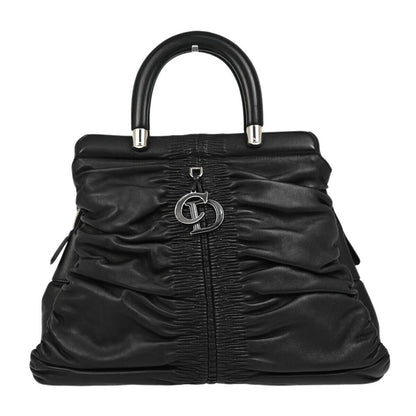 Christian Dior Karenina Tote Lambskin, BLACK, LEATHER, Tote bag