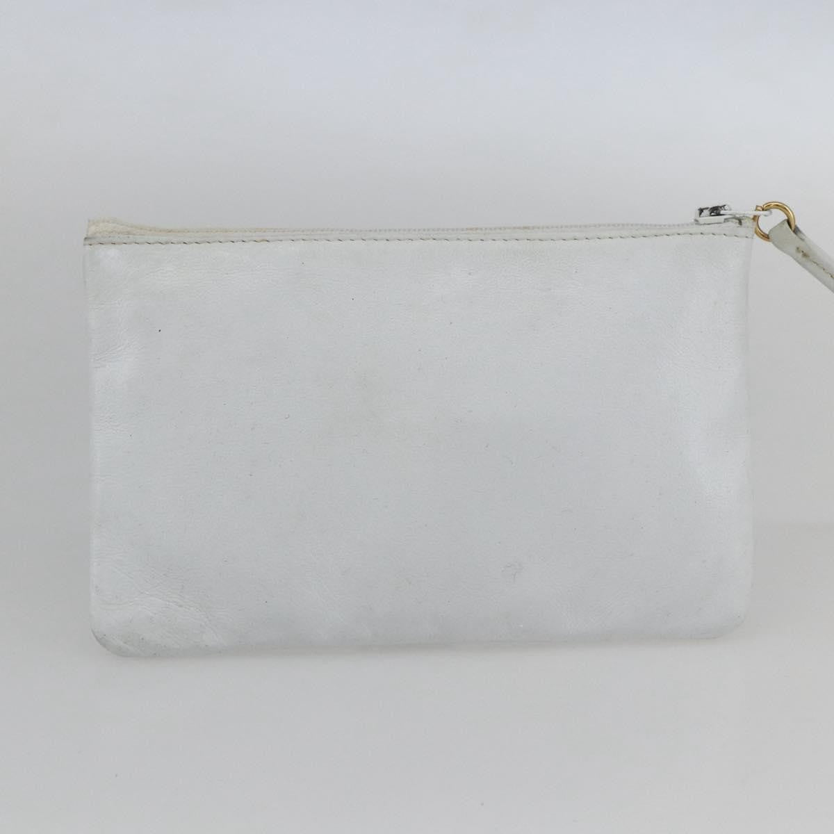 Chanel Vintage CC Drawstring Bucket Bag Caviar, WHITE, LEATHER, Shoulder bag