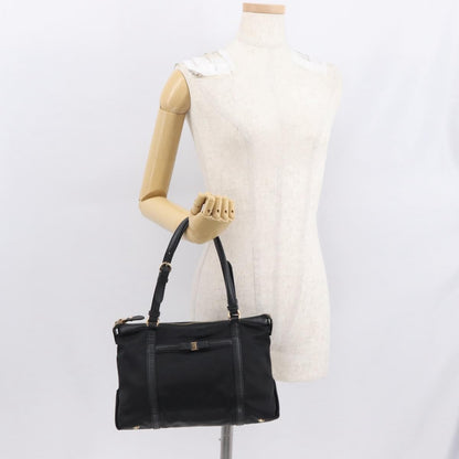 Salvatore Ferragamo Vala Handbag Nylon, BLACK, NYLON, Handbag