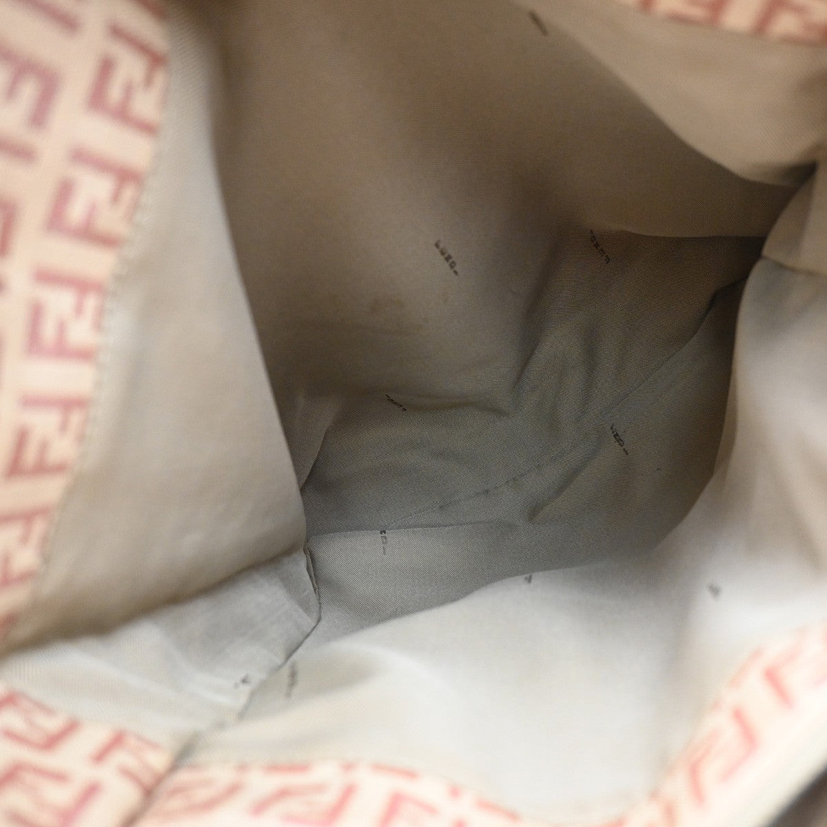 Fendi Shopping Tote Zucca Coated Canvas, PINK, CANVAS, Tote bag