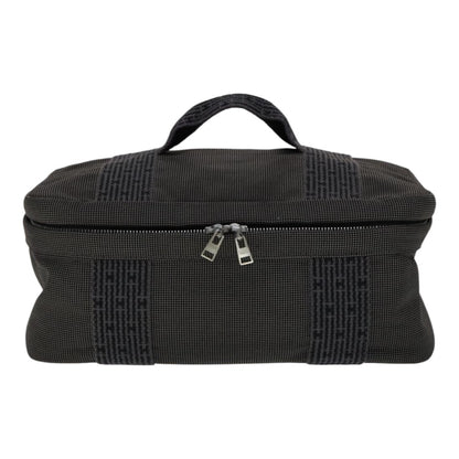 Hermes Vanity Herline Pouch Canvas, GRAY, CANVAS, Clutche & pouche