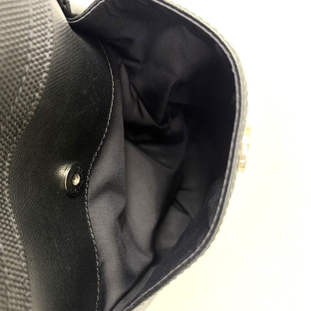 Chanel Biarritz Pocket Tote Quilted Coated Canvas, BLACK, CANVAS, Tote bag