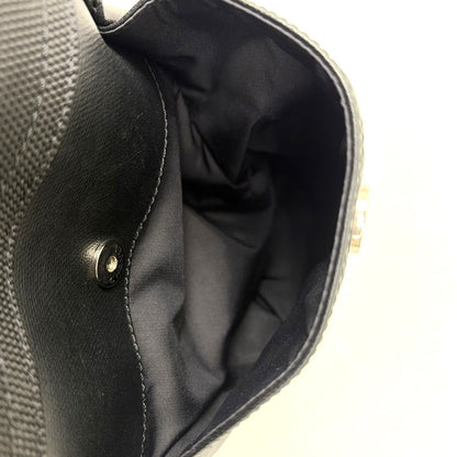 Chanel Biarritz Pocket Tote Quilted Coated Canvas, BLACK, CANVAS, Tote bag