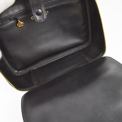 Chanel Vintage Timeless Zip Around Vanity Case Caviar, BLACK, LEATHER, Handbag