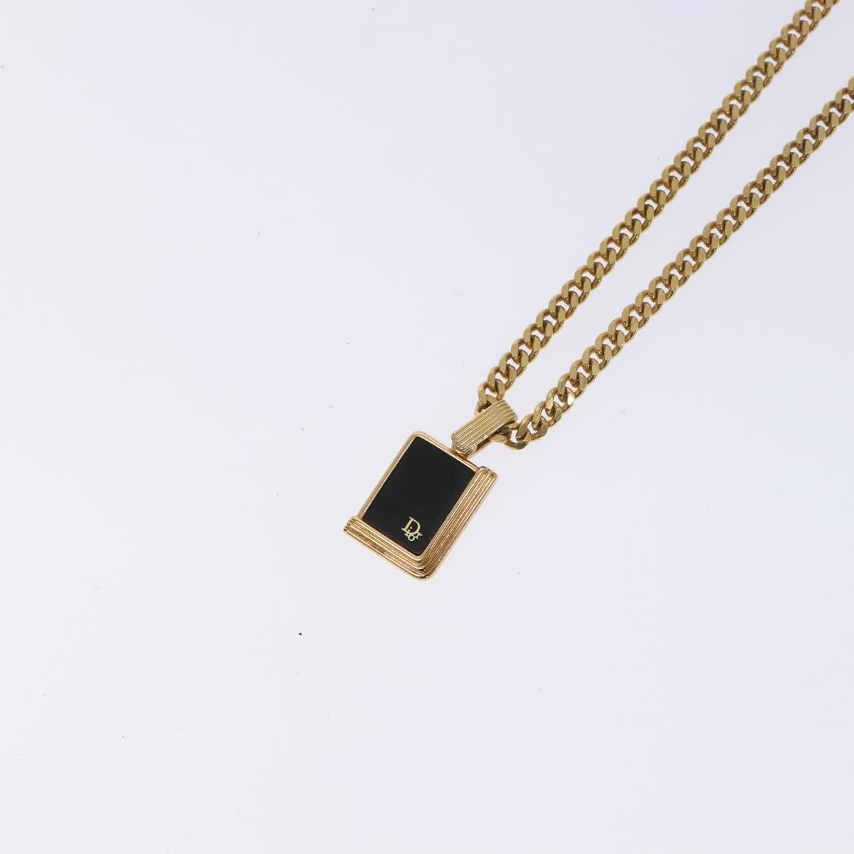 Christian Dior CD Pendant Necklace Gold-plated, GOLD, METAL, Necklace