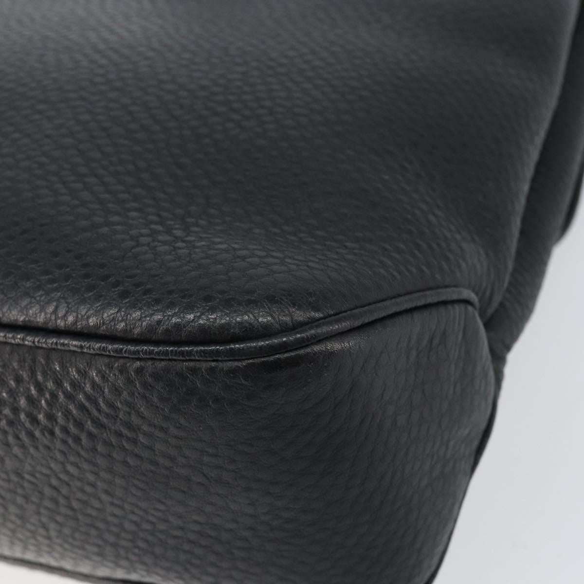 Salvatore Ferragamo Gancini Shoulder Bag Leather, BLACK, LEATHER, Shoulder bag