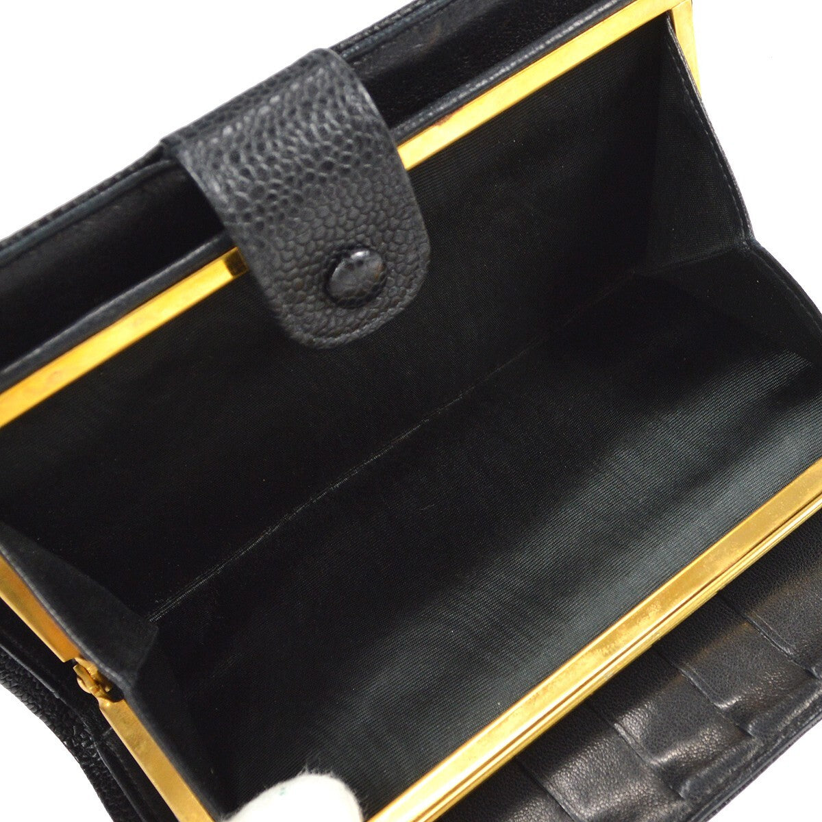 Chanel Timeless CC French Wallet Caviar, BLACK, LEATHER, Wallets