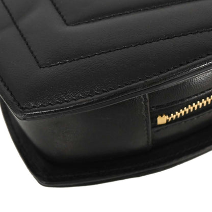 Saint Laurent Love Heart Chain Bag Leather, BLACK, LEATHER, Shoulder bag