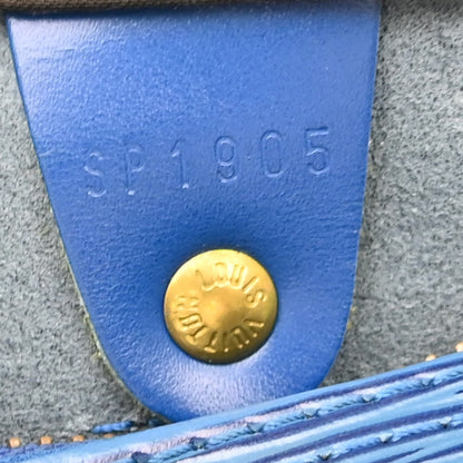 Louis Vuitton Speedy Handbag Epi Leather, Blue, Leather, Handbag