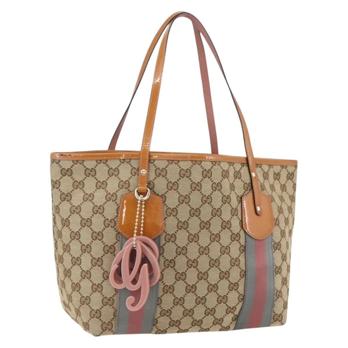 Gucci Jolie Web Tote GG Canvas, BEIGE, CANVAS, Tote bag