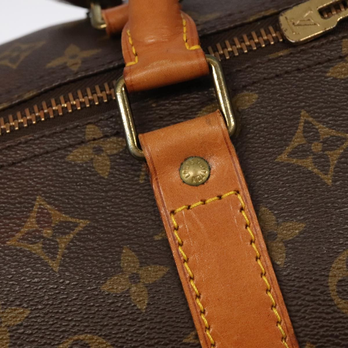 Louis Vuitton Keepall Bag Monogram Canvas, BROWN, CANVAS, Travel bag